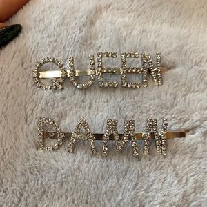 Crystal Letter Hair Clips